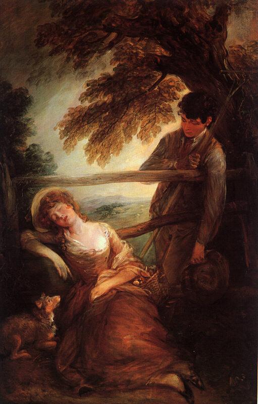 Thomas Gainsborough Haymaker and Sleeping Girl France oil painting art